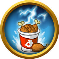 Достижение Fried Chicken в игре Plants vs. Zombies 2 для iOS