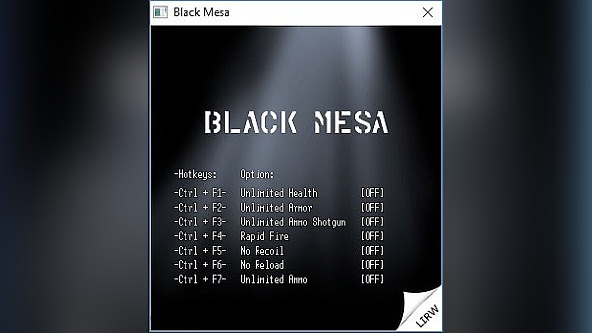 Black Mesa — Трейнер / Trainer (+7) [v0.3.1] [LIRW / GHL]