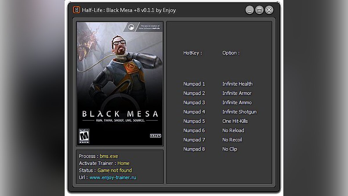 Black Mesa — Трейнер / Trainer (+8) [0.1.1] [Enjoy / ETR]