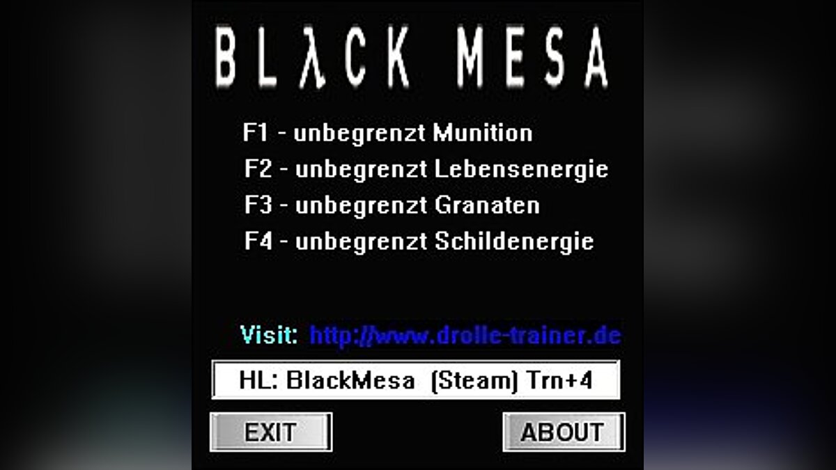 Black Mesa — Трейнер / Trainer (+4) [1.0: Steam Version] [dR.oLLe]