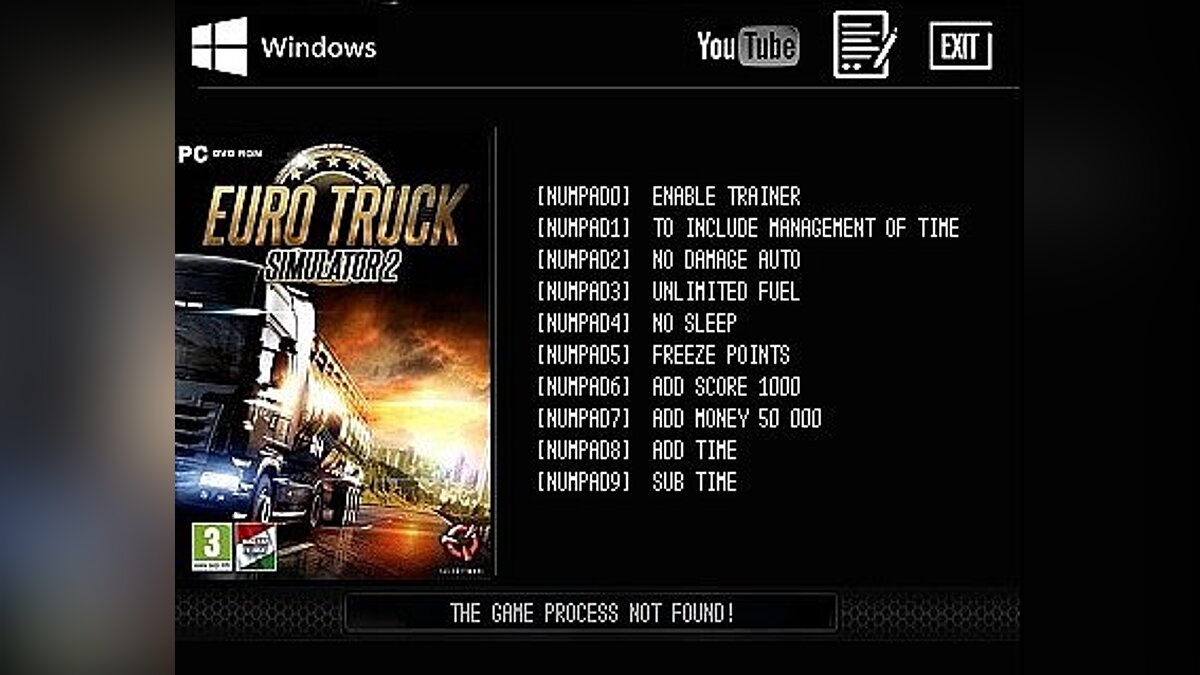 Euro Truck Simulator 2 — Трейнер / Trainer (+10) [Ver.1.25.1.2s(x64) Steam] [LIRW / GHL]