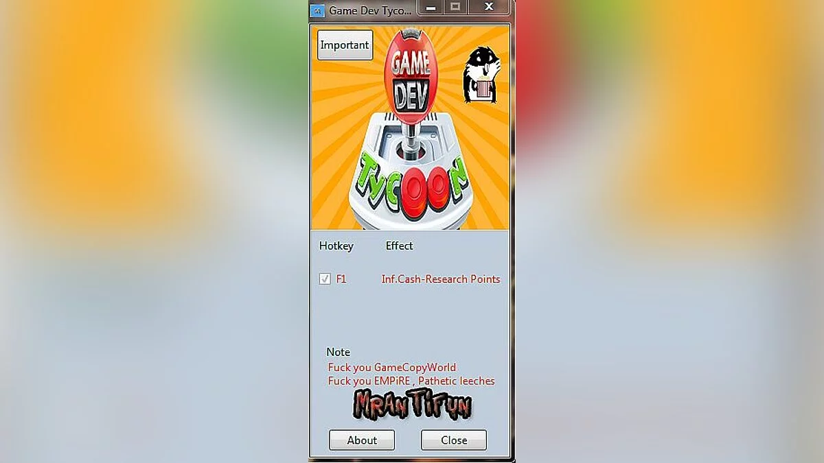 Game Dev Tycoon — Трейнер / Trainer (+2) [1.4.5] [MrAntiFun]