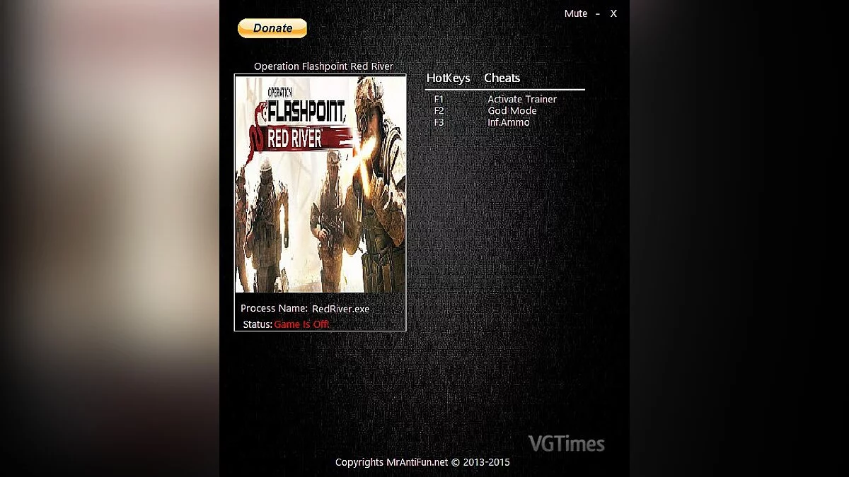 Operation Flashpoint: Red River — Трейнер / Trainer (+2) [Latest Steam] [MrAntiFun]