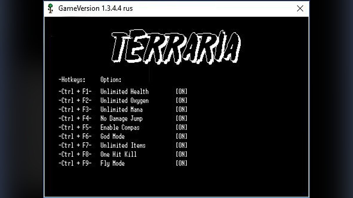 Terraria — Трейнер / Trainer (+9) [v 1.3.4.4 Steam Rus] [LIRW / GHL] - Updated: 31.01.2017