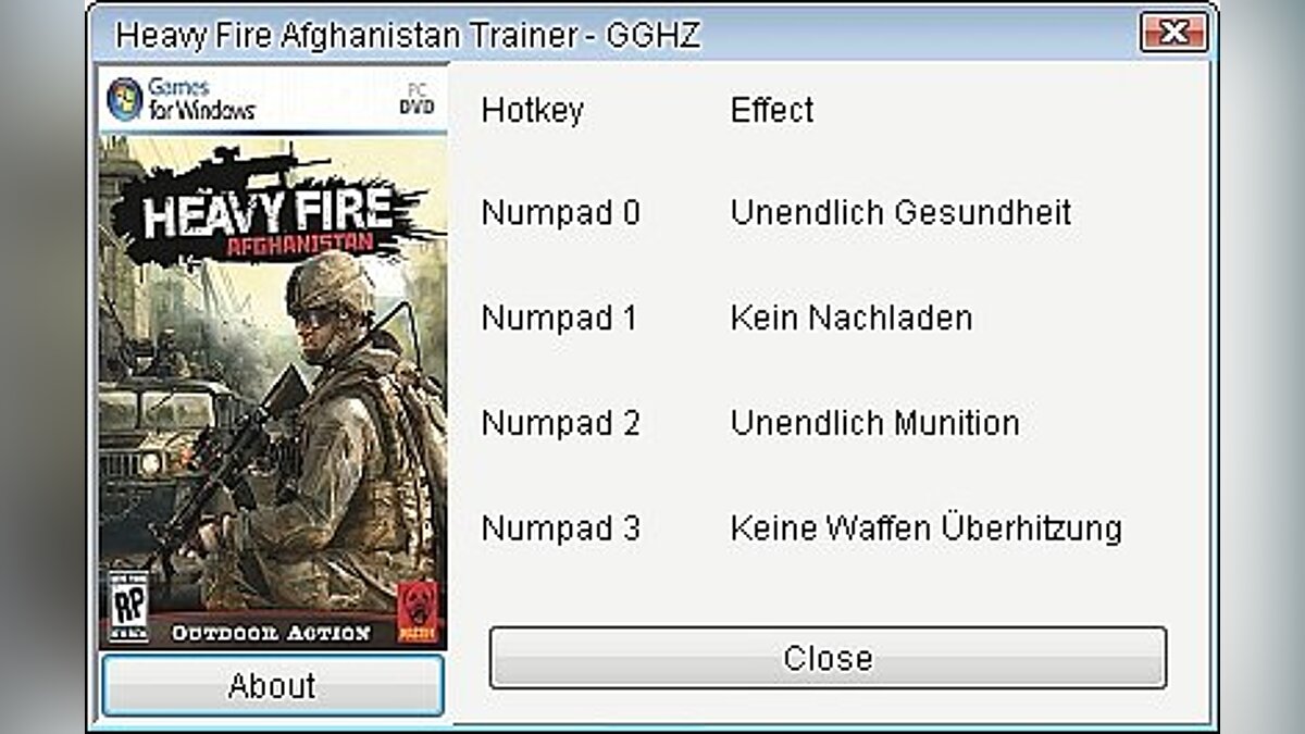 Heavy Fire: Afghanistan — Трейнер / Trainer (+4) [1.0] [GGHZ]