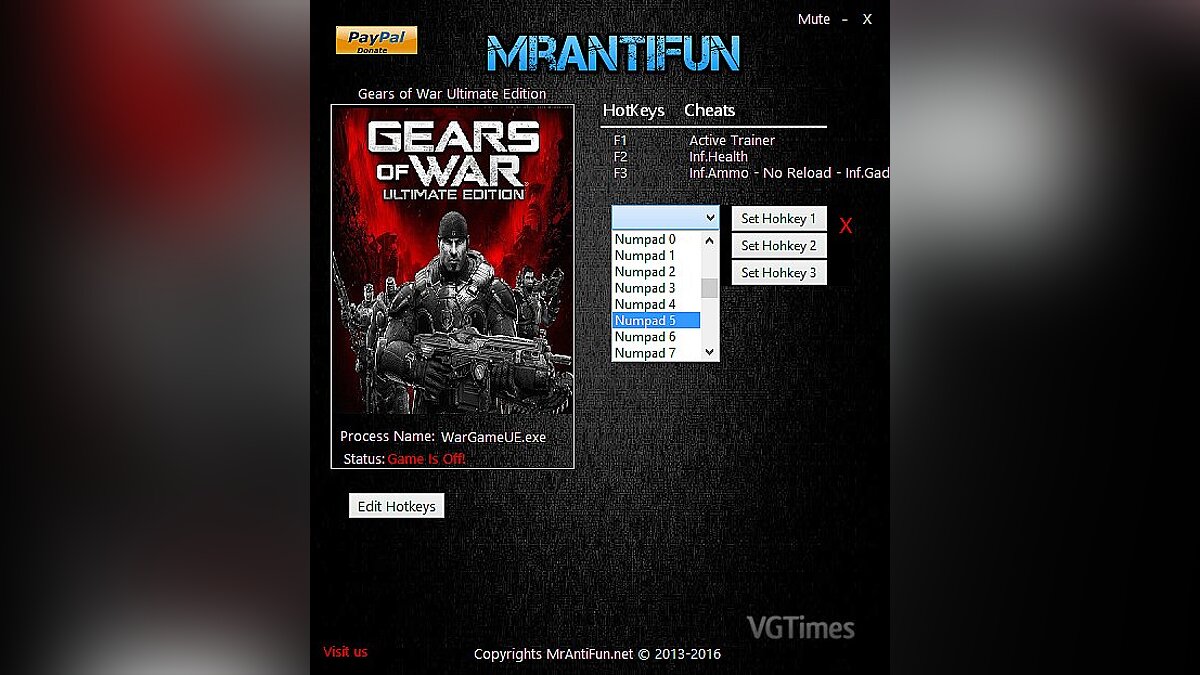 Gears of War — Трейнер / Trainer (+4) [1.10.0.0] [MrAntiFun]