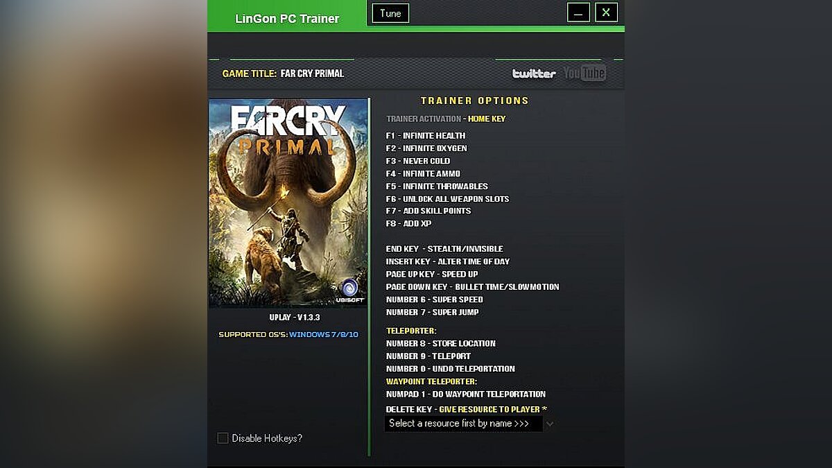 Far Cry: Primal — Трейнер / Trainer (+18) [1.3.3] [LinGon]