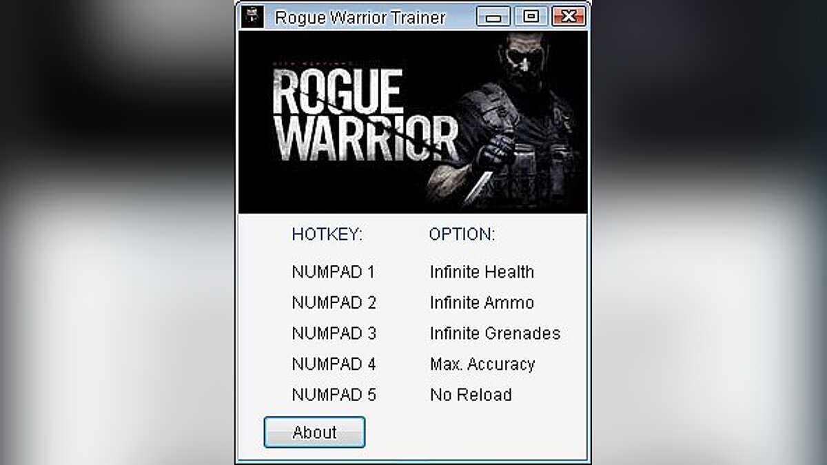 Rogue Warrior — Трейнер / Trainer (+5) [1.0] [24K / PlayGround.ru]