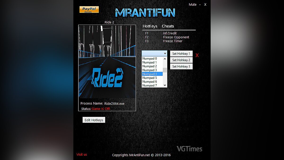 RIDE 2 — Трейнер / Trainer (+3) [1.0.0.1] [MrAntiFun]