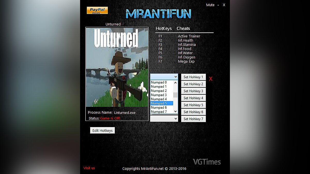 Unturned — Трейнер / Trainer (+6) [3.17.16.0] [MrAntiFun]