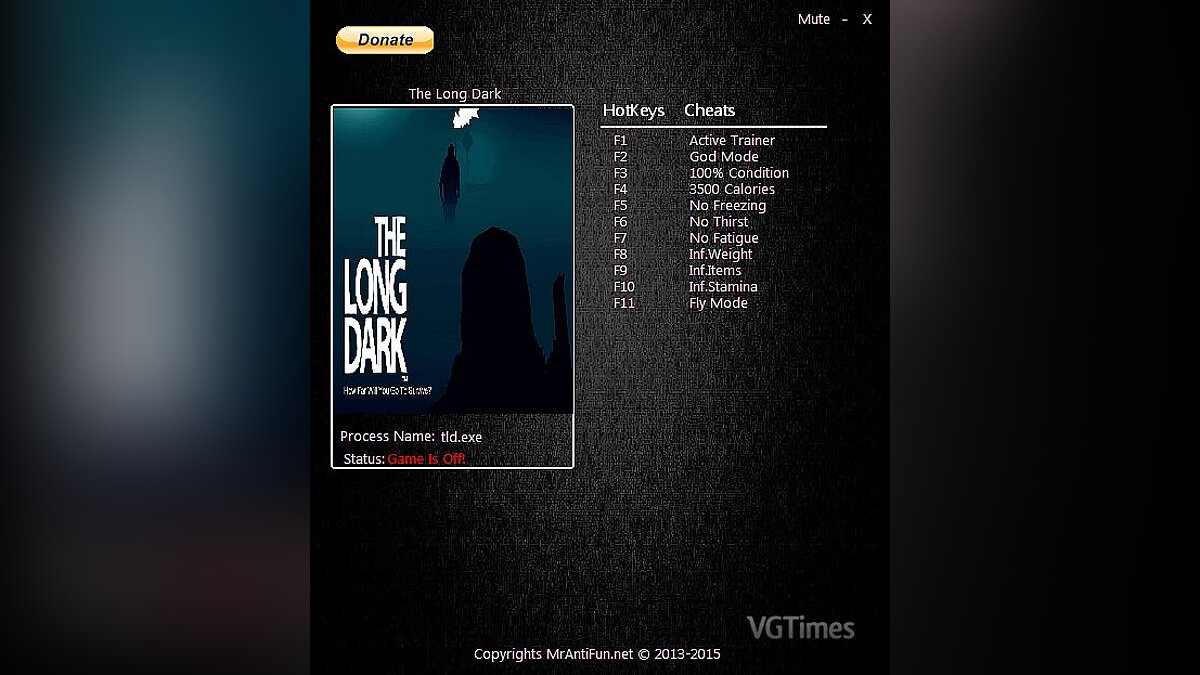 The Long Dark — Трейнер / Trainer (+11) [0.364] [MrAntiFun]