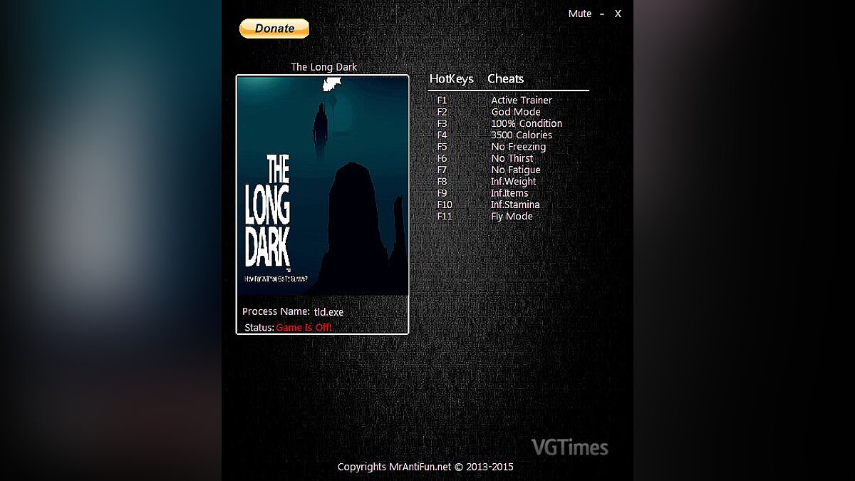 The Long Dark — Трейнер / Trainer (+10) [2.82] [MrAntiFun]