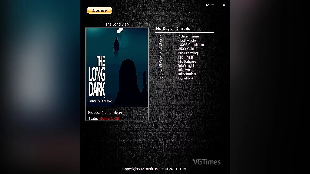 The Long Dark — Трейнер / Trainer (+10) [2.82] [MrAntiFun]