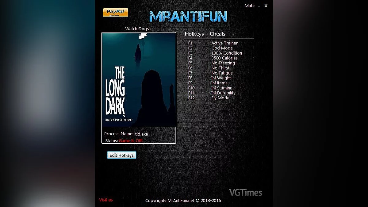 The Long Dark — Трейнер / Trainer (+11) [3.46] [MrAntiFun]