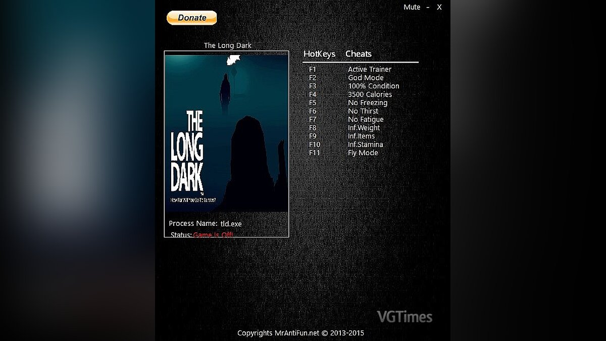 The Long Dark — Трейнер / Trainer (+10) [2.70] [MrAntiFun]
