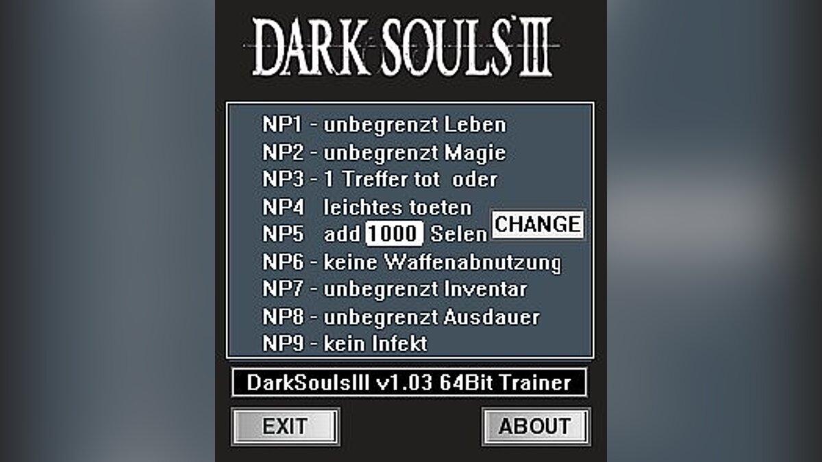 Dark Souls 3 — Трейнер / Trainer (+9) [1.03] [dR.oLLe]
