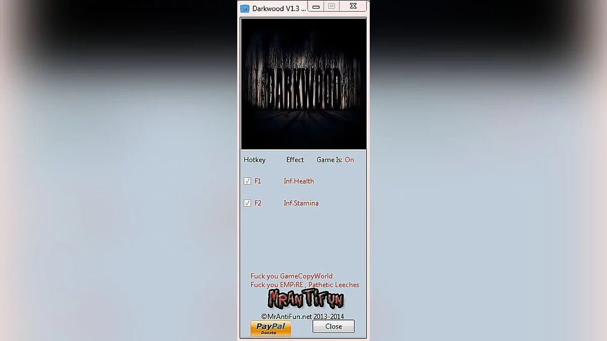 Darkwood — Трейнер / Trainer (+2) [1.3] [MrAntiFun]