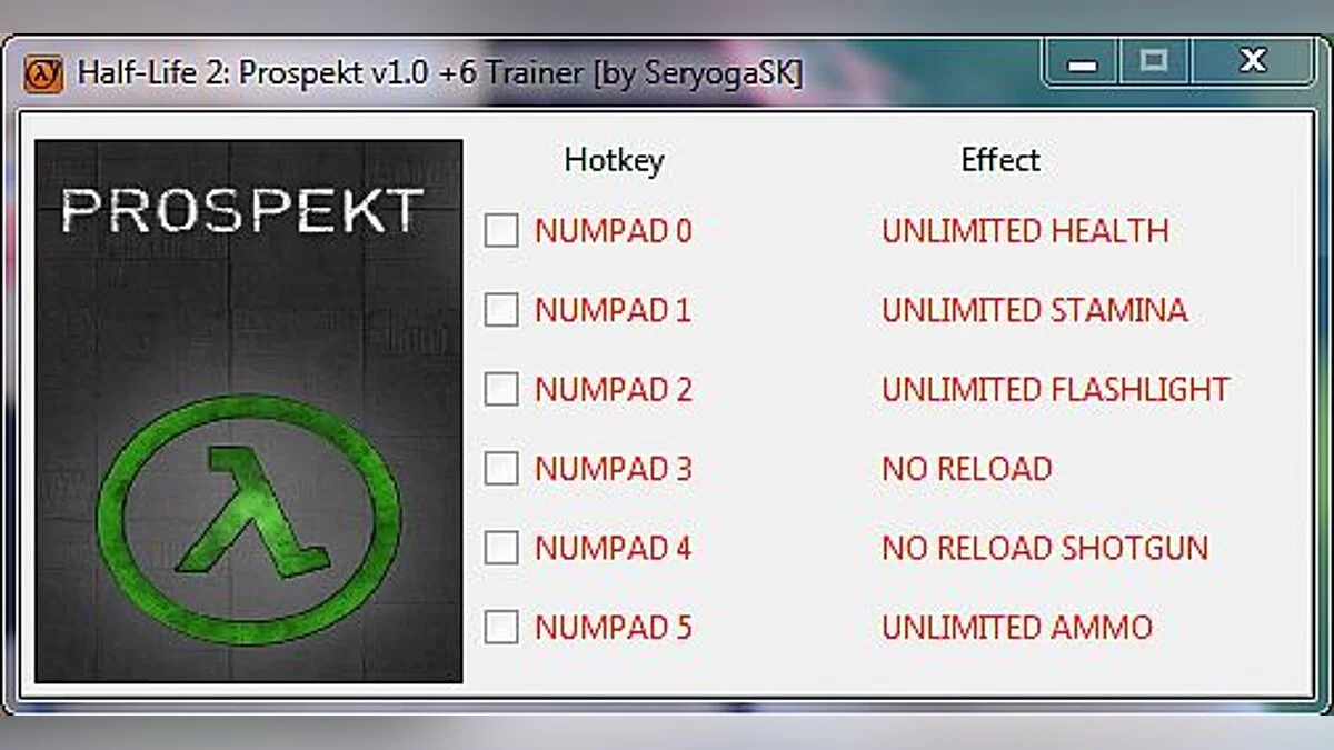 Half-Life 2 — Трейнер / Trainer (+6) [1.0] [SeryogaSK]
