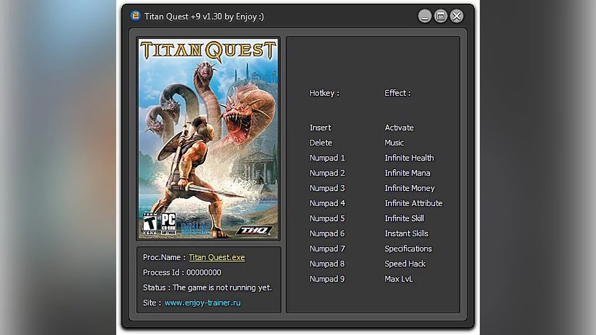 Titan Quest — Трейнер / Trainer (+9) [1.30] [Enjoy]