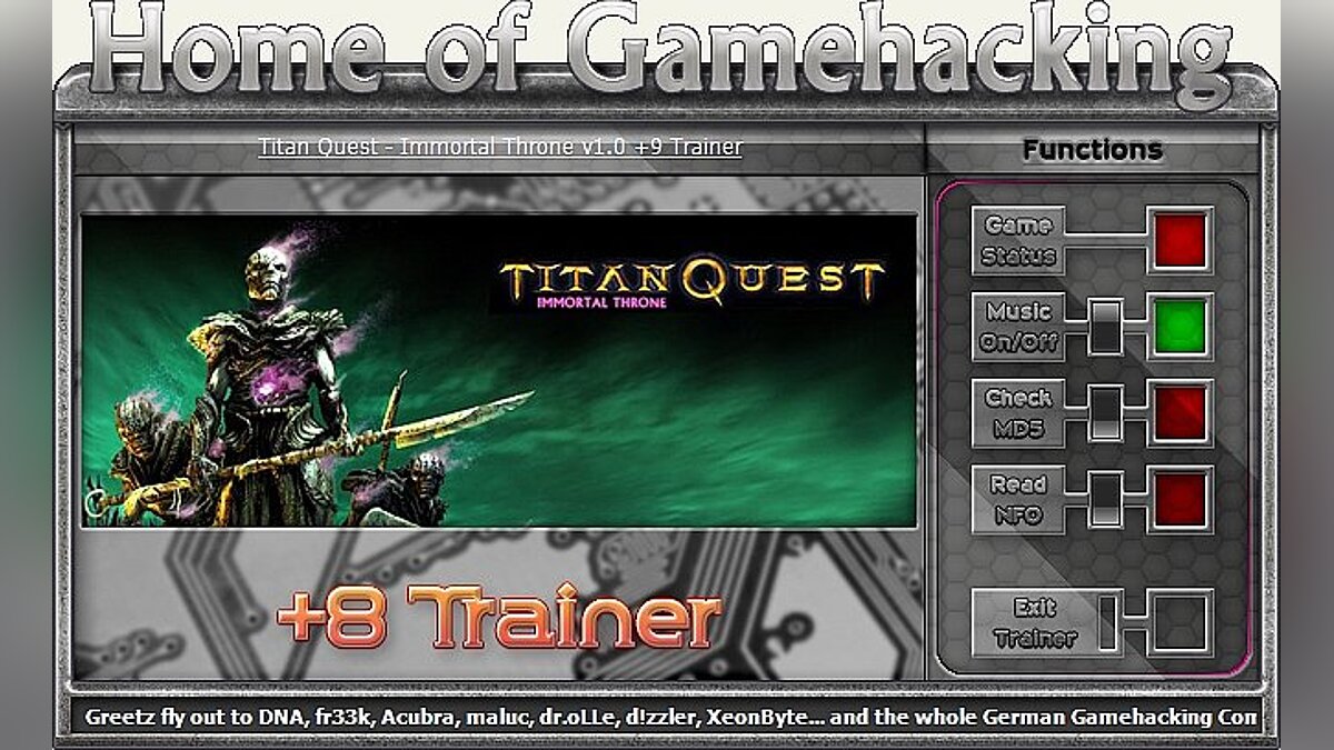 Titan Quest — Трейнер / Trainer (+9) [1.0] [HoG / sILeNt heLLsCrEAm]