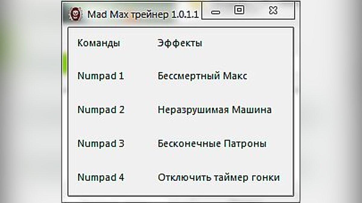 Mad Max — Трейнер / Trainer (+4) [1.0.1.1] [-Al-ex-]