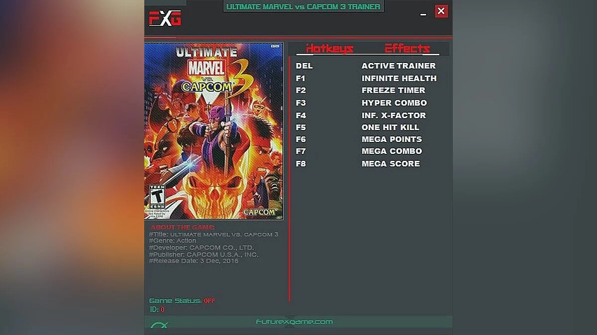 Ultimate Marvel vs. Capcom 3 — Трейнер / Trainer (+8) [1.0] [FutureX]