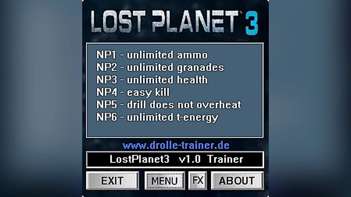 Lost Planet 3 — Трейнер / Trainer (+6) [1.0] [dR.oLLe]