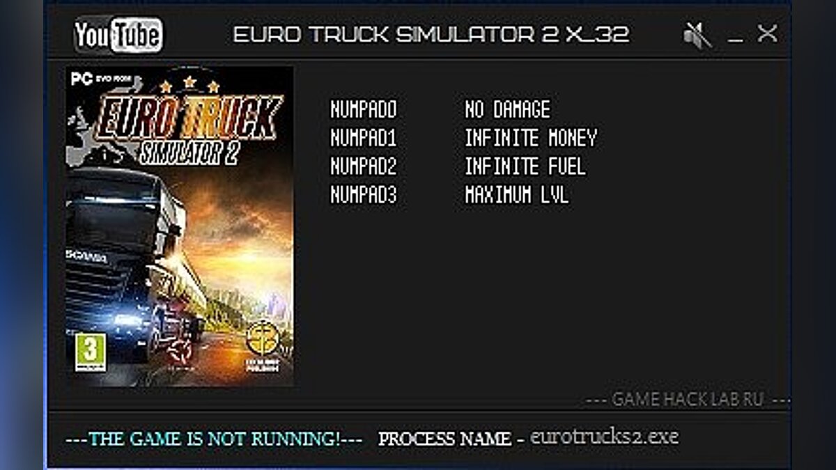 Euro Truck Simulator 2 — Трейнер / Trainer (+4) [1.19.2.1s: 32 Bit] [LIRW / GHL]