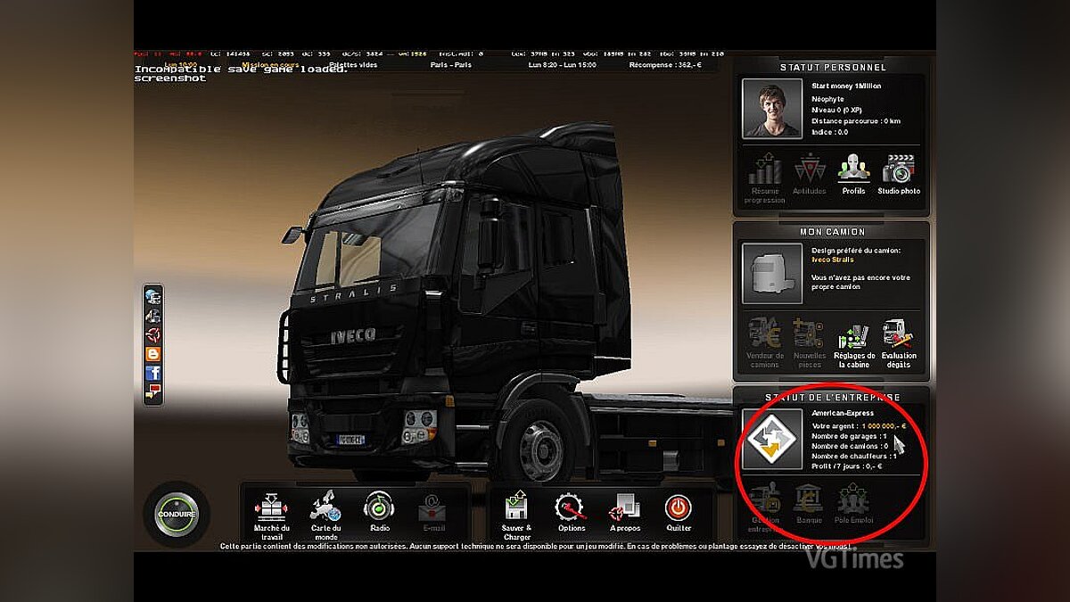Euro Truck Simulator 2 — Сохранение / SaveGame (Hачните Новую Игру с Миллионом)