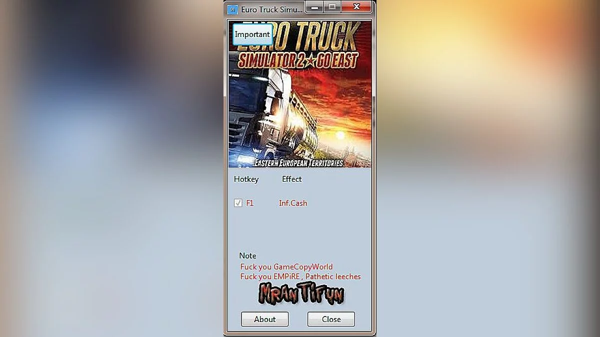 Euro Truck Simulator 2 — Трейнер / Trainer (+1: Бесконечные Деньги) [1.7] [MrAntiFun]