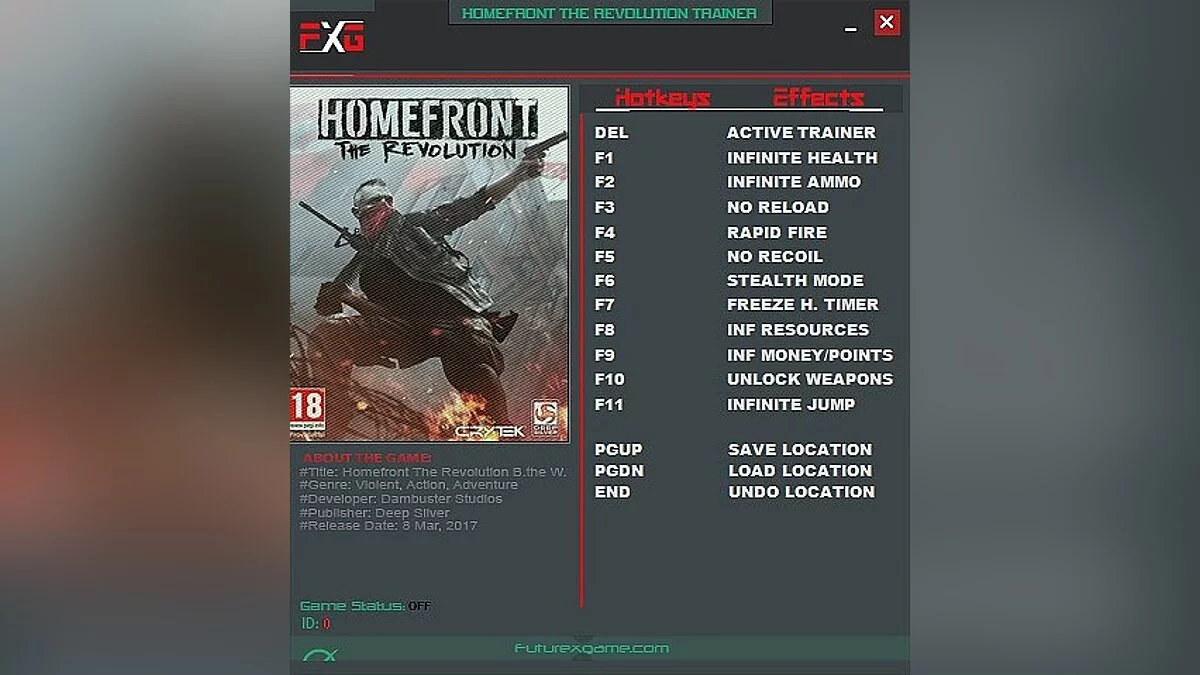 Homefront: The Revolution — Трейнер / Trainer (+12) [781464] [FutureX]