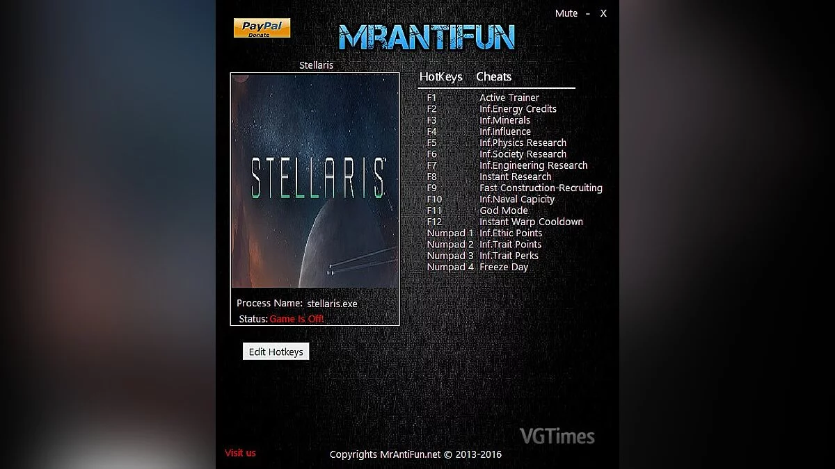 Stellaris — Трейнер / Trainer (+15) [1.1.0] [MrAntiFun]