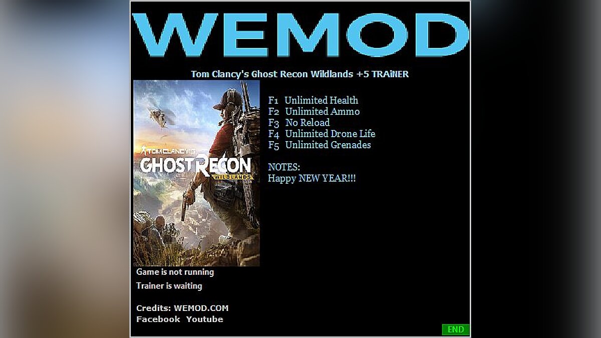 Tom Clancy&#039;s Ghost Recon: Wildlands — Трейнер / Trainer (+5) [1.0] [WEMOD]