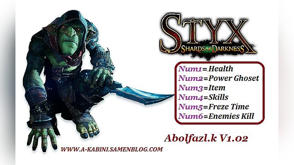 Styx: Shards of Darkness — Трейнер / Trainer (+6) [1.02: x64] [Abolfazl.k]