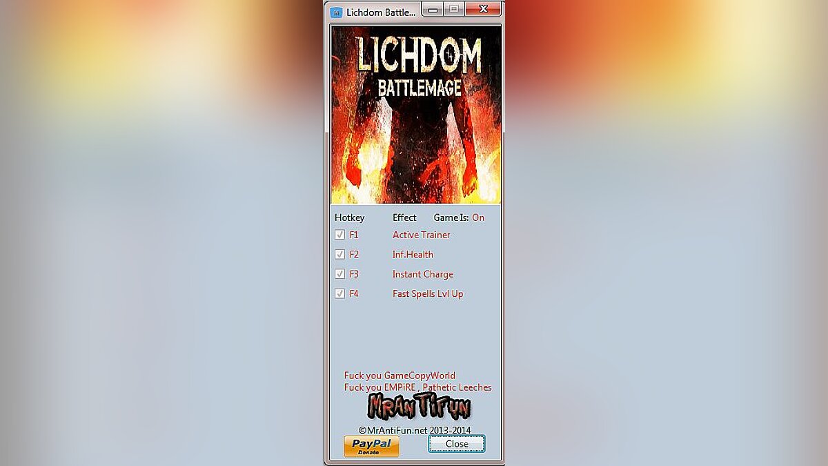 Lichdom: Battlemage — Трейнер / Trainer (+3) [Build 65558: 32 Bit] [MrAntiFun]