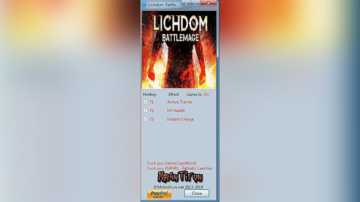 Lichdom: Battlemage — Трейнер / Trainer (+2) [Alpha 20140613] [MrAntiFun]