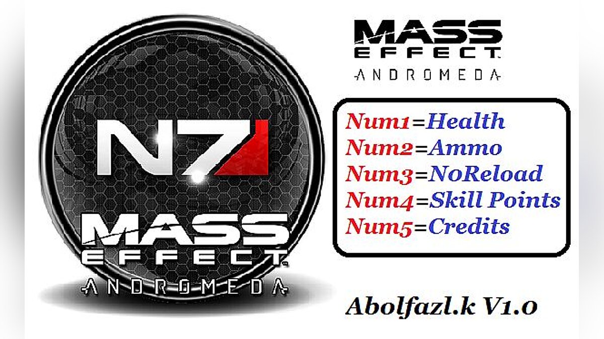Mass Effect: Andromeda — Трейнер / Trainer (+5) [1.0: x64] [Abolfazl.k]
