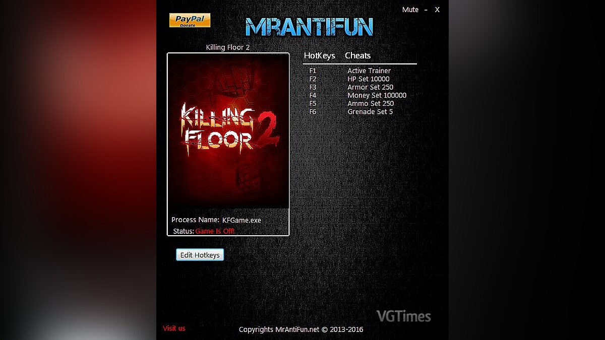 Killing Floor 2 — Трейнер / Trainer (+5) [1043] [MrAntiFun]