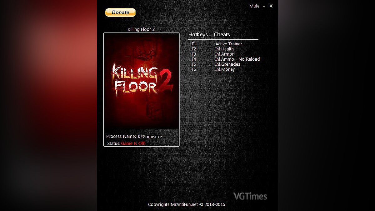 Killing Floor 2 — Трейнер / Trainer (+5) [1016] [MrAntiFun]