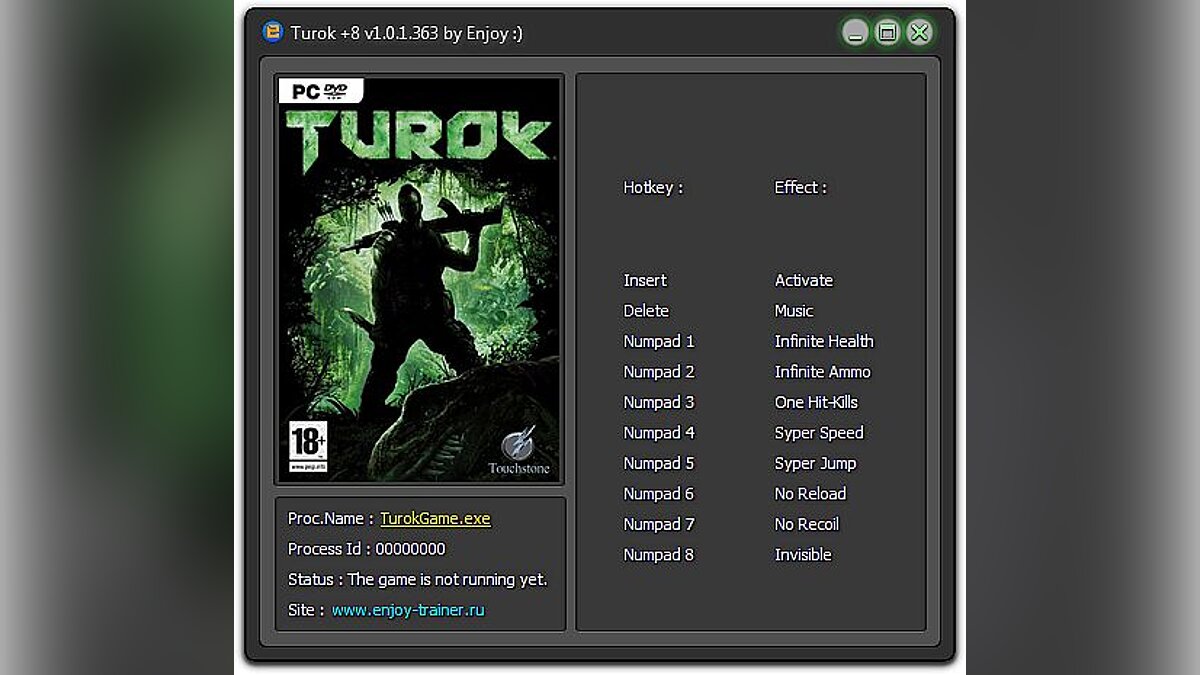 Turok — Трейнер / Trainer (+8) [1.0.1.363] [Enjoy]