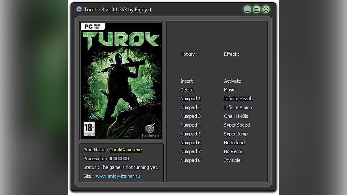 Turok — Трейнер / Trainer (+8) [1.0.1.363] [Enjoy] / Трейнеры / Читы