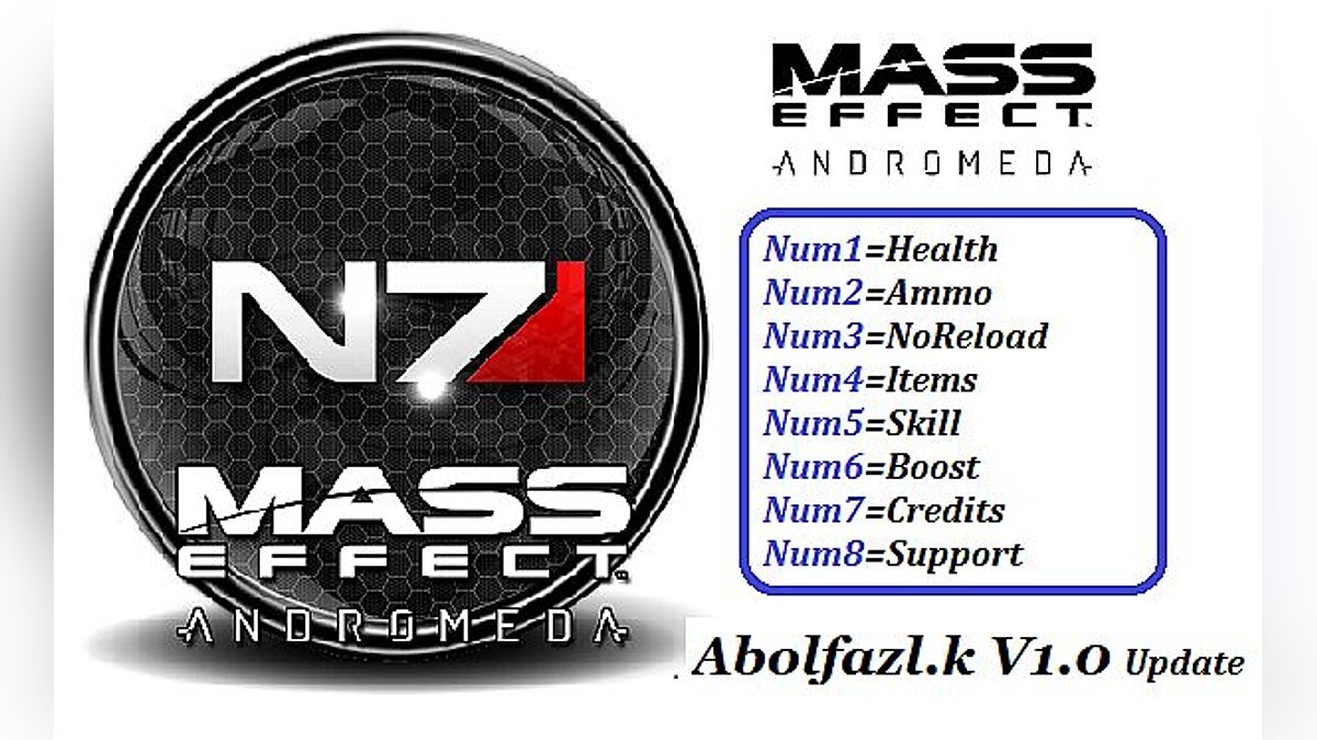 Mass Effect: Andromeda — Трейнер / Trainer (+8) [1.0: x64] [Abolfazl.k]
