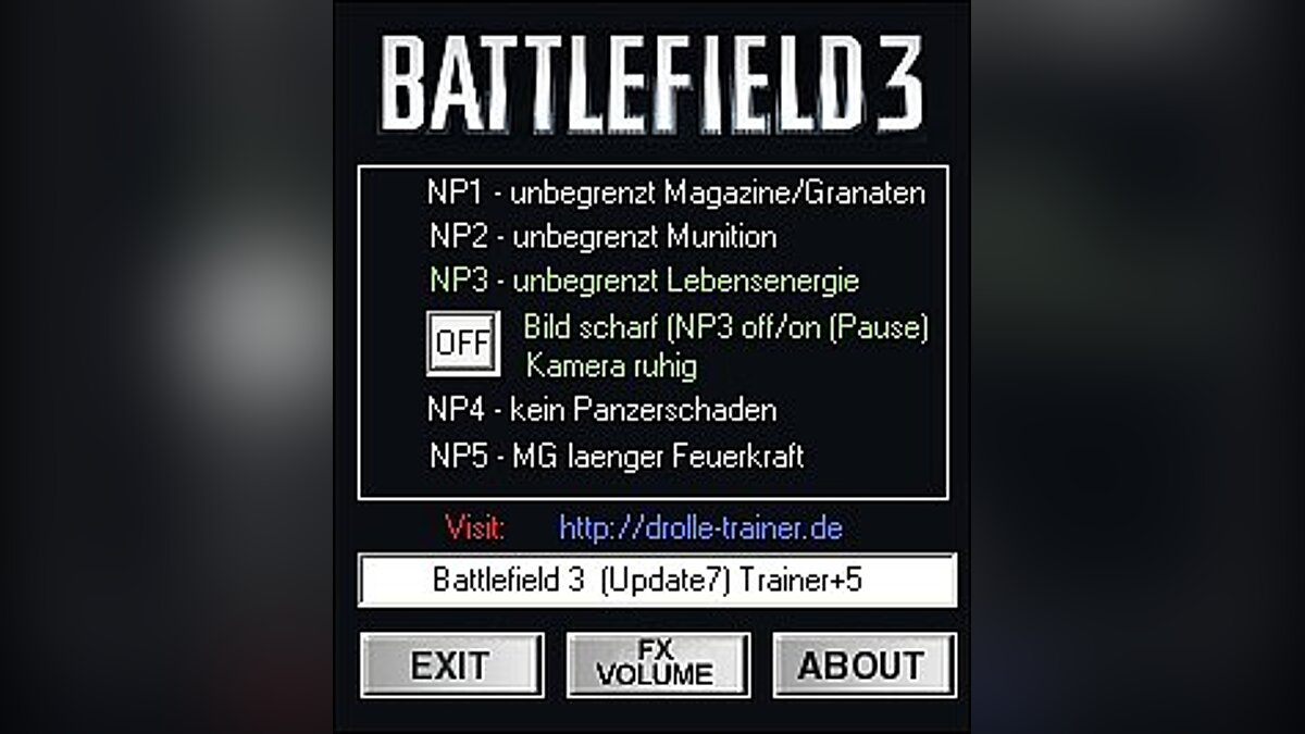 Battlefield 3 — Трейнер / Trainer (+5) [1.4 / 1.7] [dR.oLLe]