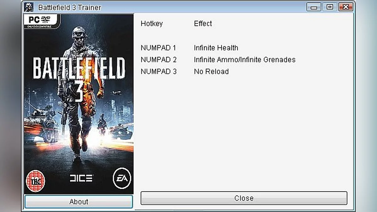 Battlefield 3 — Трейнер / Trainer (+4) [All Versions] [24K]