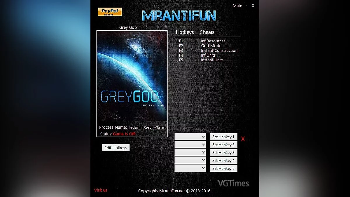 Grey Goo — Трейнер / Trainer (+5) [0.34.593311] [MrAntiFun]