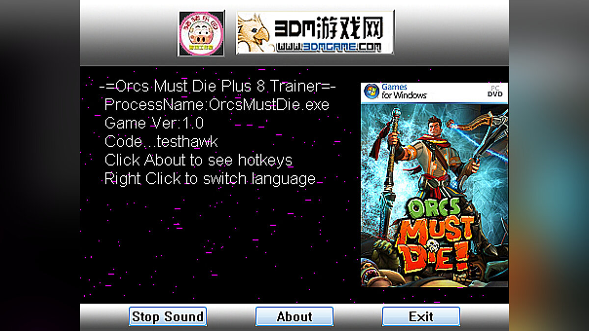 Orcs Must Die! — Трейнер / Trainer (+8) [All Versions: 1.0r6 / 1.0r7 / 1.0r8 and Others] [testhawk]