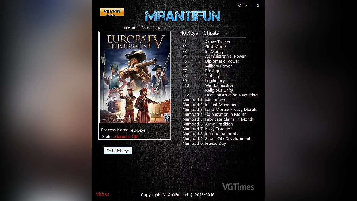 Europa Universalis 4 — Трейнер / Trainer (+25) [1.20.0.0] [MrAntiFun]