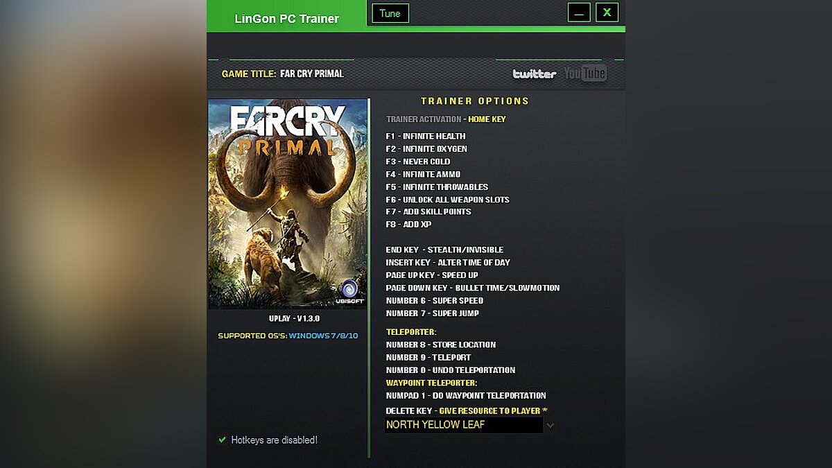 Far Cry: Primal — Трейнер / Trainer (+18) [1.3.0] [LinGon]