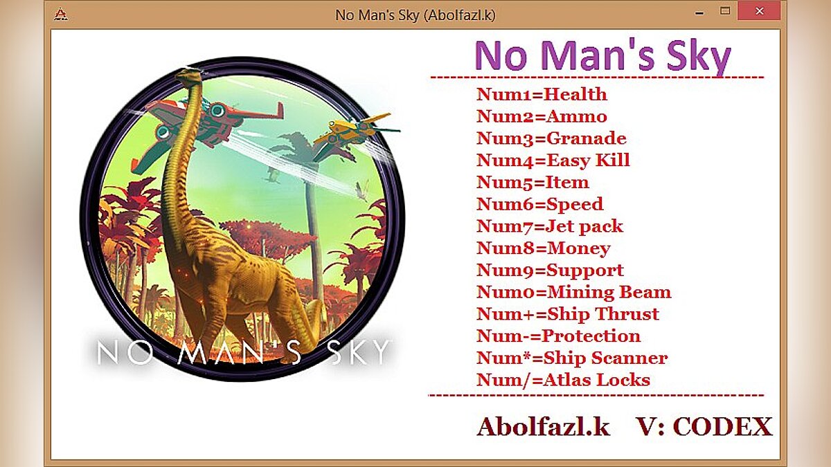 No Man&#039;s Sky — Трейнер / Trainer (+14) [1.1] [Abolfazl.k]