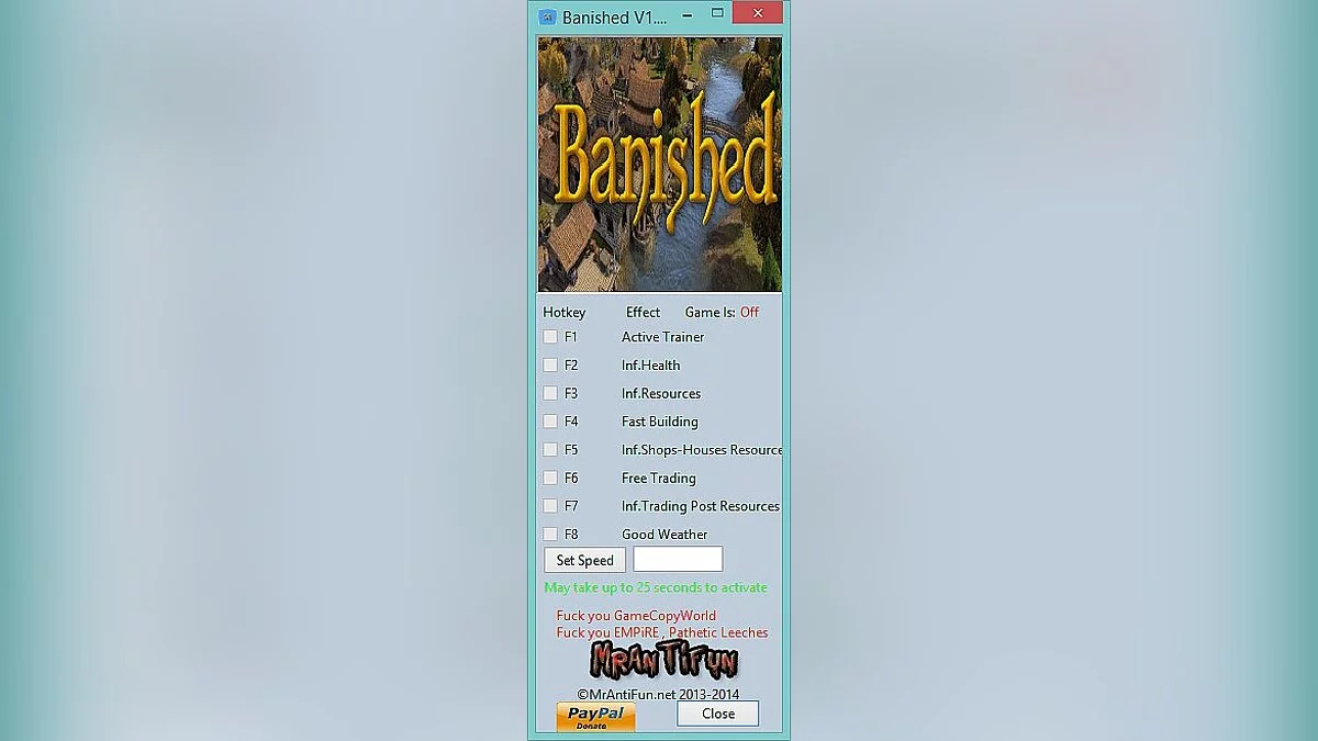 Banished — Трейнер / Trainer (+9) [1.0.5 Beta 64bit] [MrAntiFun]